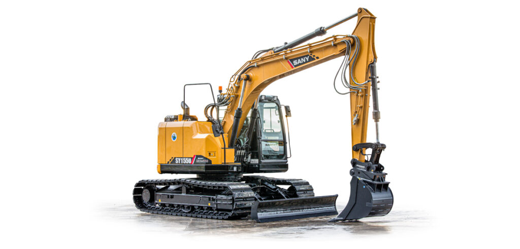SANY SY155U reduced tail swing excavator